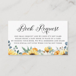 Begäran om vattenfärgspumpkin och solrosblomma Bok Tilläggskort