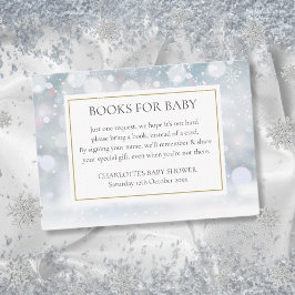 Begäran om Vinter Baby Shower Bokar för Baby Bok Tilläggskort