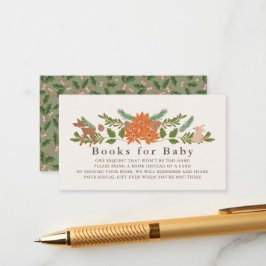 Begäran om Vinter Foliage Baby Shower Bok Tilläggskort