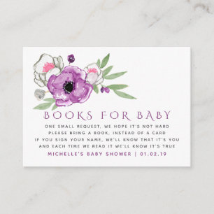 Begäran om Violet and Sage Blommigt Baby Shower Bo Tilläggskort