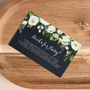 Begäran om vit Blommigt för grönt Blue Baby Shower Tilläggskort