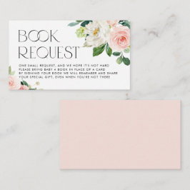 Begäran om Watercolor Söt Garden Flowers Bok Tilläggskort
