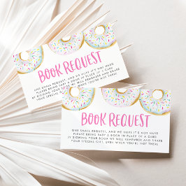 Begäran om Watercolor White Sprinkle Donuts Bok Tilläggskort