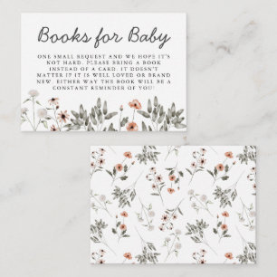 Begäran om WildblomBaby Shower Bok Tilläggskort