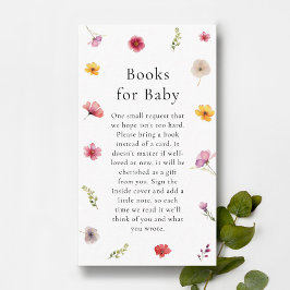 Begäran om WildblomBaby Shower Bok Tilläggskort