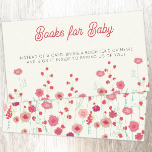 Begäran om WildblomBaby Shower Bok Tilläggskort