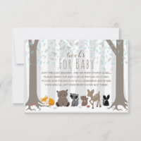 Begäran om Winter Blue Woodland Animal Family Bok
