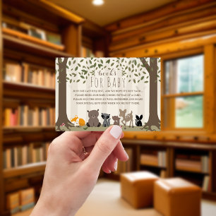 Begäran om Woodland Animal Family Bok Inbjudningar