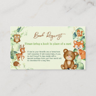 Begäran om Woodland Animals Greenery Eucalyptus Bo Visitkort