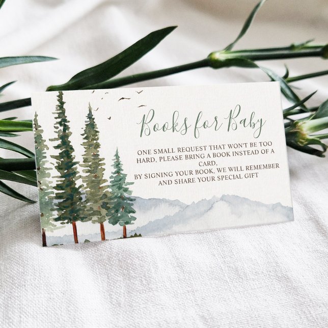 Begäran om Woodland Baby Shower Bok Tilläggskort (Skapare uppladdad)