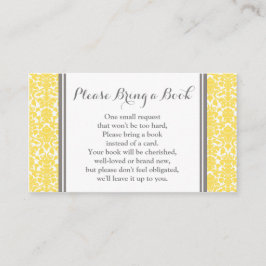 Begärandekort för babyskuggning för Bok i gult Tilläggskort