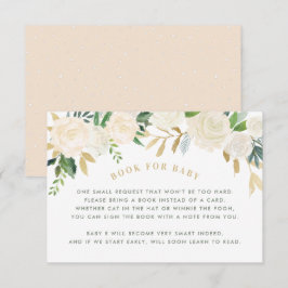 Begärandekort för Blommigt för Bok för Baby Inbjudningar