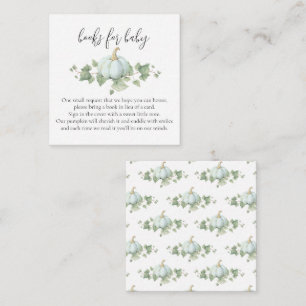 Begärandekort för Blue Pumpkin Baby Shower Bok Tilläggskort