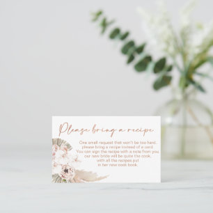 Begärandekort för Boho Blommigt Möhippa Visitkort
