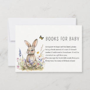 Begärandekort för Bunny Baby Shower Bokar Inbjudningar