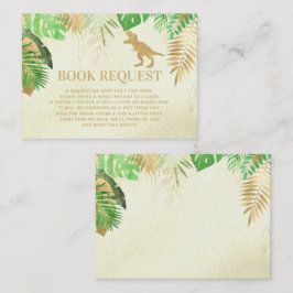 Begärandekort för dinosaur Baby Shower Bok Tilläggskort