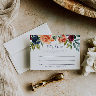 Begärandekort för Elegant Blommigt Sång OSA Kort
