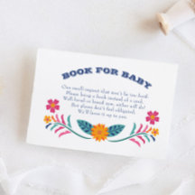 Begärandekort för gult Fiesta Baby Shower Bok