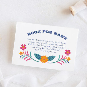 Begärandekort för gult Fiesta Baby Shower Bok Visitkort