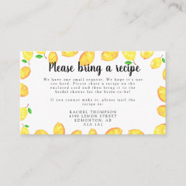 Begärandekort för Lemon-Möhippa Tilläggskort