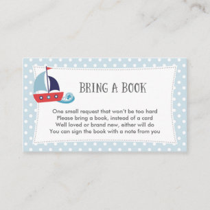 Begärandekort för Nautical Baby Shower Bok Tilläggskort