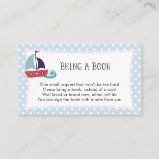 Begärandekort för Nautical Baby Shower Bok Tilläggskort