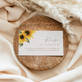 Begärandekort för SUTTON Solrosrecept (uppsättning Visitkort