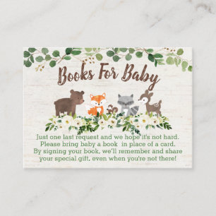 Begärandekort för trädjur Blommigt Baby Bok Placeringskort