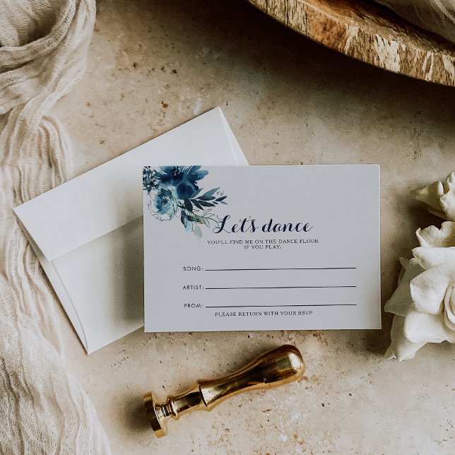 Begärandekort för vattenfärg Blommigt Bröllop Sång OSA Kort (Skapare uppladdad)