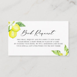 Begärandekort för vattenfärgsfärg Lemon Blommar Ba Placeringskort