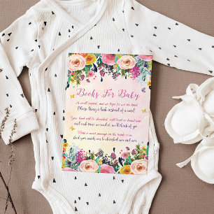 Begärandekort för Whimsical Blommigt Bok Vykort