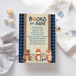 Begärandekort för Woodland Bok, Bokar för Baby Inbjudningar