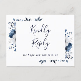 Begärandevykort för OSA av begäran om marint blått Inbjudan Vykort