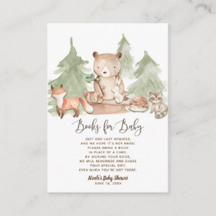 Begärd av Watercolor Woodland Bok Tilläggskort