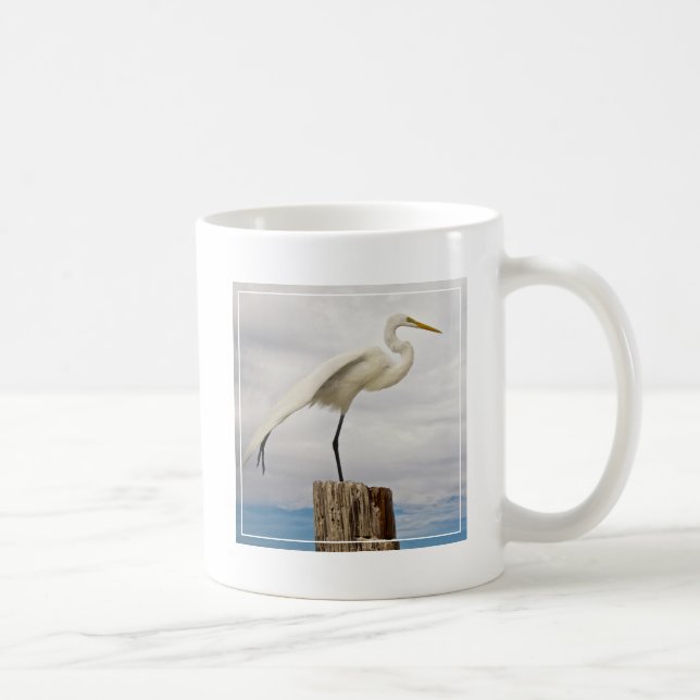 Begåvad strand för Egret | Fort Myers, Florida Kaffemugg (Höger)