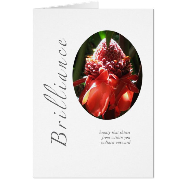 Begåvning tänd eld på ingefära hälsningskort (Framsidan)