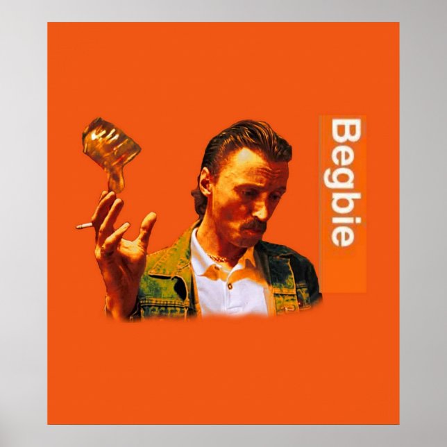 Begbie kastar glas från Beer Scene från Trainspott Poster (Framsidan)