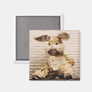 Beggar Bunny, kanin Kostym, underbar Påskhare Magnet