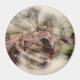 Beggars Bridge, Glaisdale - Watercolour Art Magnet