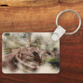 Beggars Bridge, Glaisdale - Watercolour Art Nyckelring