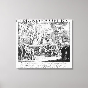 Beggars opera Burlesqued, 1728 Canvastryck