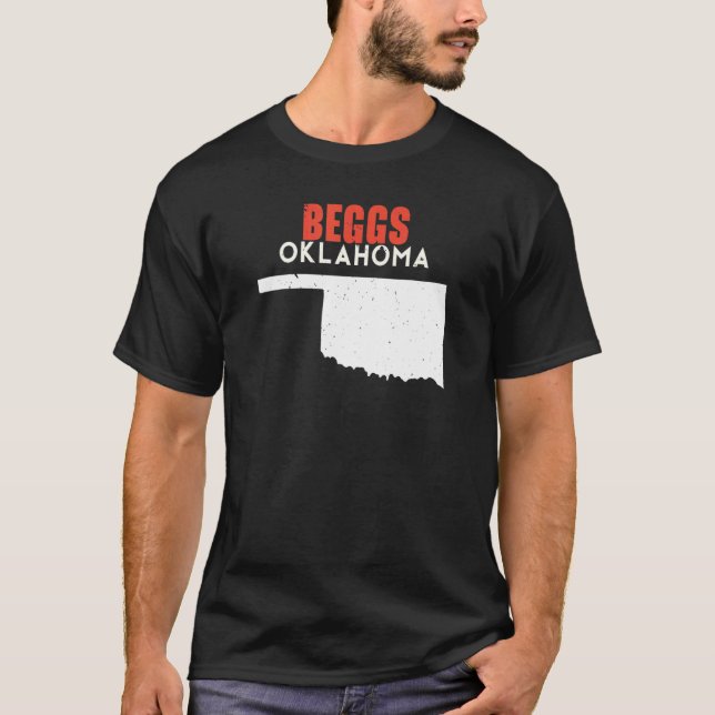 Beggs Förenta staterna State America Travel Oklaho T Shirt (Framsida)
