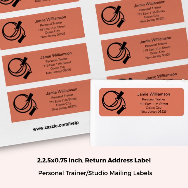 Beginner Fitness Hoppa över Rope-Returadress Returadress Etikett (2.25x0.75 Inch, Beginner Fitness Skipping Rope Return Address Label)