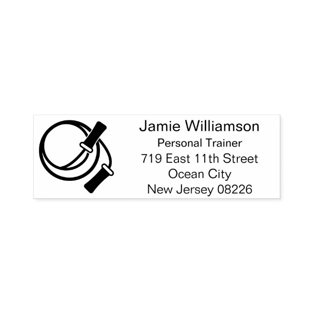 Beginner Fitness Hoppa över Rope-Returadress Självfärgande Stämpel (Design)