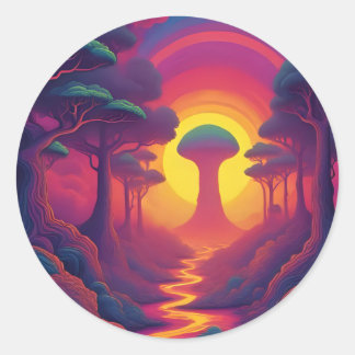 Beginning of The Fall Art Runt Klistermärke