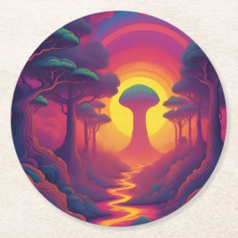 Beginning of The Fall Art Underlägg Papper Rund