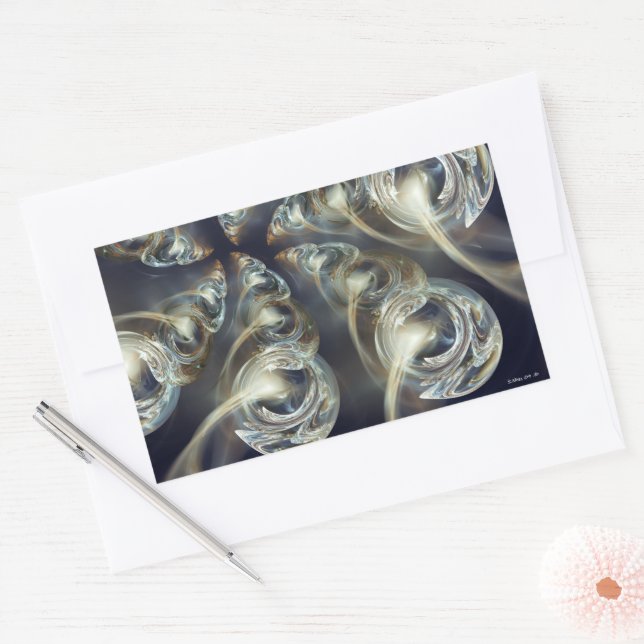 Begird Abstrakt Rektangulärt Klistermärke (Kuvert)