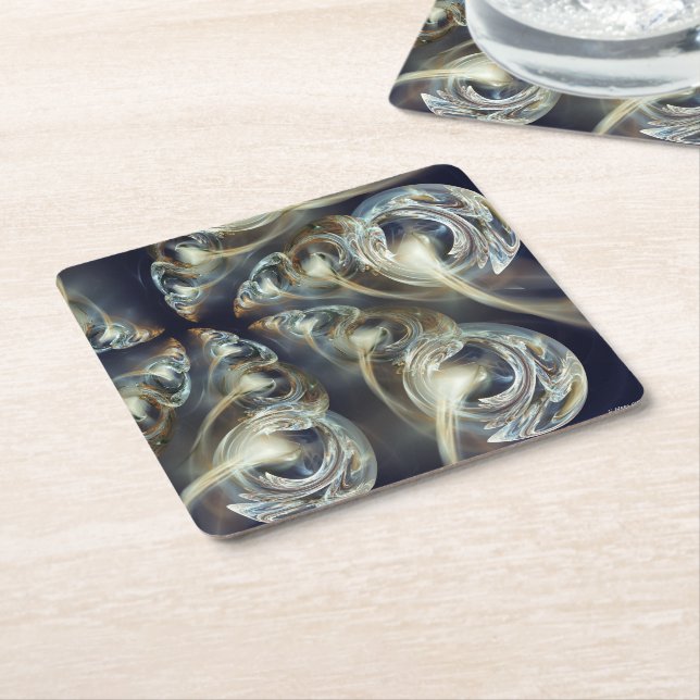 Begird Abstrakt Underlägg Papper Kvadrat (Vinklad)