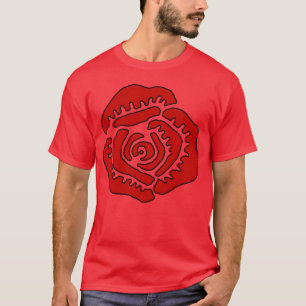 Begonia Blomma Röd Scarlet Hippie Festival Jam gir T Shirt