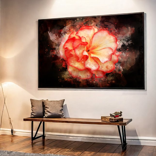 Begonia-blommans vattenfärg - bb3 fototryck (Skapare uppladdad)